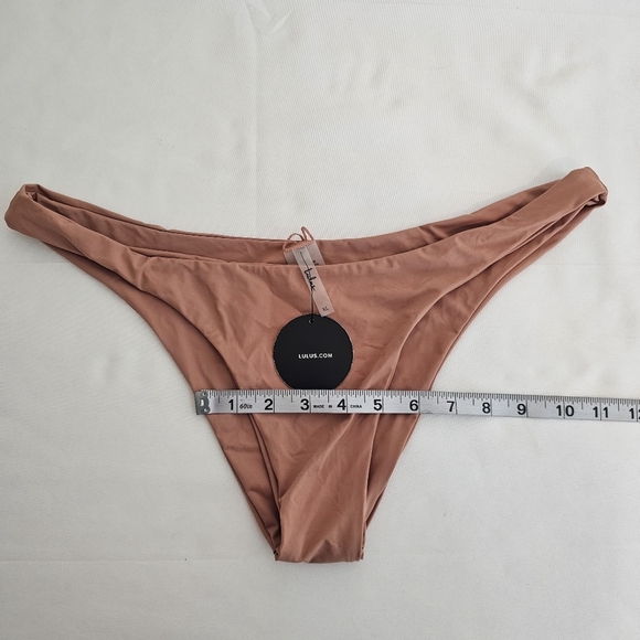 NWT Lulus Nova High Cut Bikini Bottom Size XL Brown Swim Swimwear Surf Beach - Picture 7 of 9